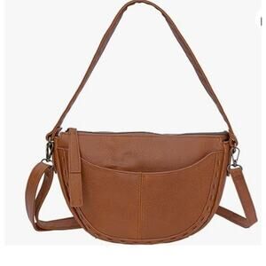 NEW T-Shirt & Jeans Pria Shoulder Bag light cognac size 10 x 3 x 7 inches